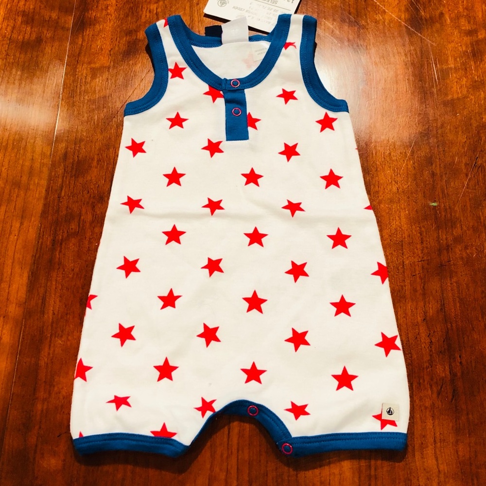 PETIT BATEAU**3 Mo. Baby Onesie**100% Cotton $60 - Picture 3 of 4
